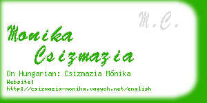 monika csizmazia business card