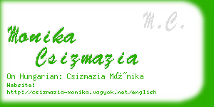 monika csizmazia business card